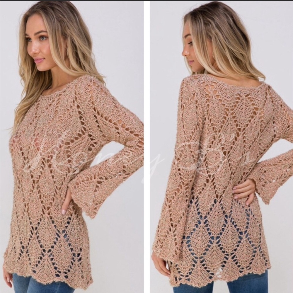 3 for 25 Bell Sleeved Crotchet Sweater - Picture 2 of 2